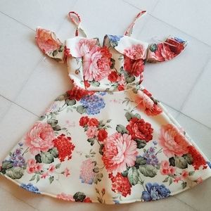 Floral off the shoulder dress